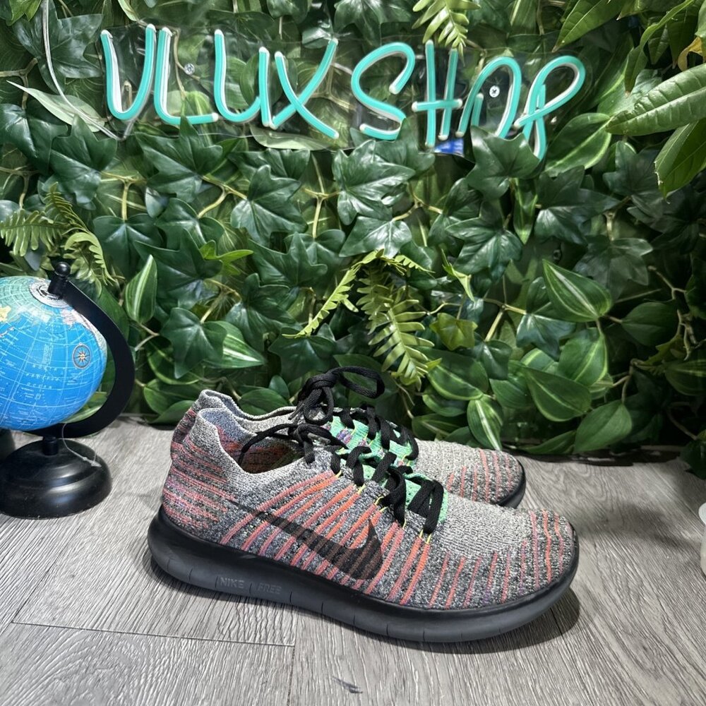 Nike Free RN Flyinit Shoes Women's 8 Multicolor Running Sneakers 831070-108